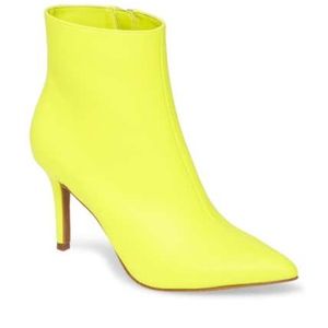 BP Maisie Bootie Neon Yellow Faux Leather